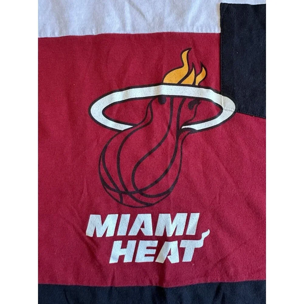 Vtg 90s Adidas Miami Heat Basketball Sleeveless Large Tank Top Shirt Color Block